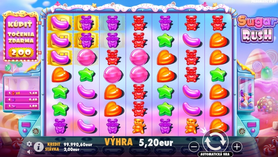 Sugar Rush online automat Multiplikátor