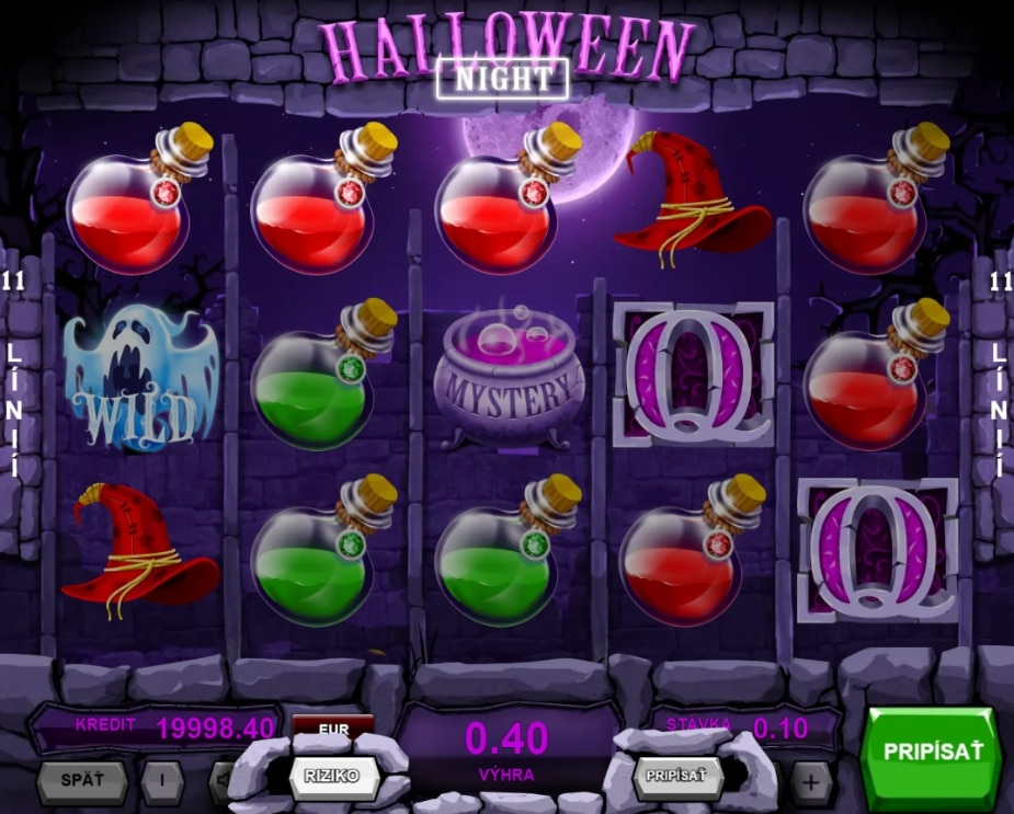 Téma a symboly Halloween Night