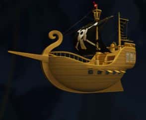Čierna loď Pirate Adventures