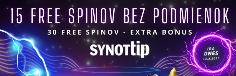 15 + 30 free spinov v SynotTip kasíne