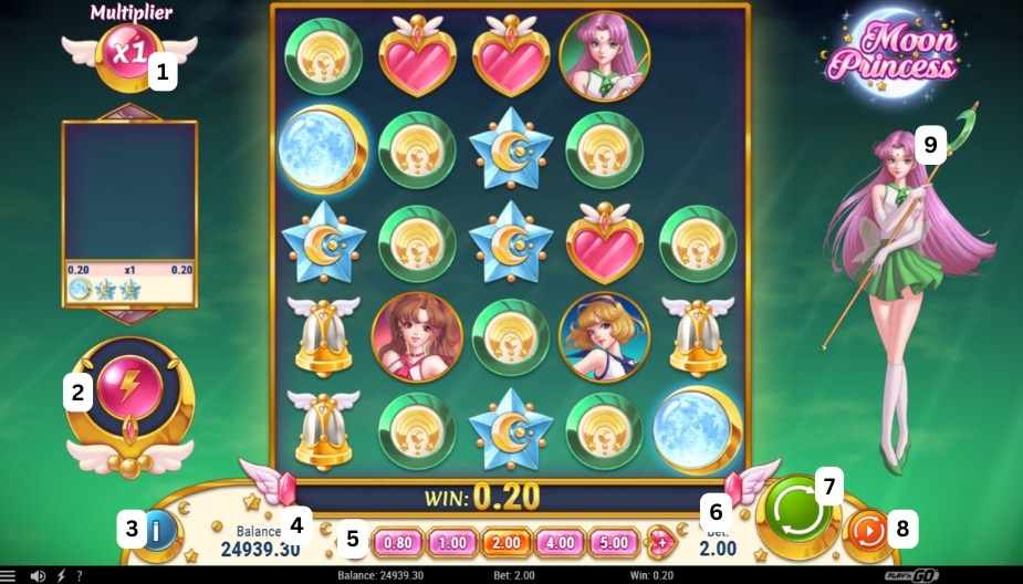 Ako hrať automat Moon Princess