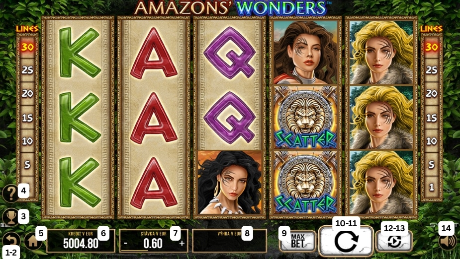 Ako hrať online automat Amazon´s Wonders