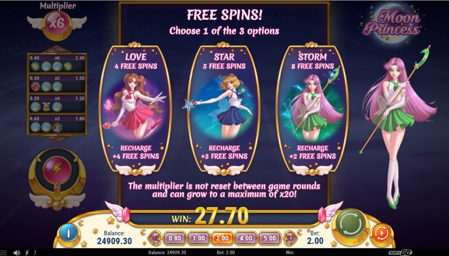 Moon Princess online automat Freespiny