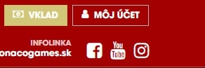 Monacobet vklady a výbery