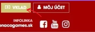 Vklad na účet Monacobet