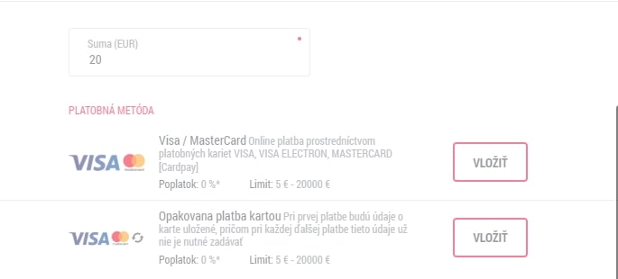 Vklad na DOXXbet