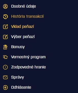 Vklad na účet Kajot Intacto