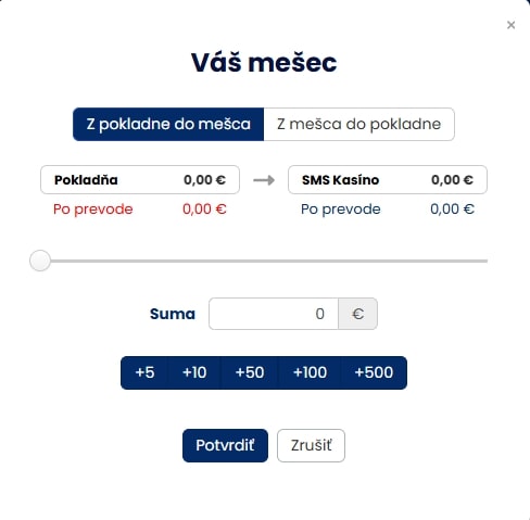 Výber peňazí z eTipos