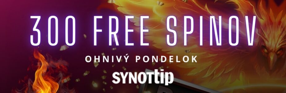 300 free spinov v Synot Tip kasíne