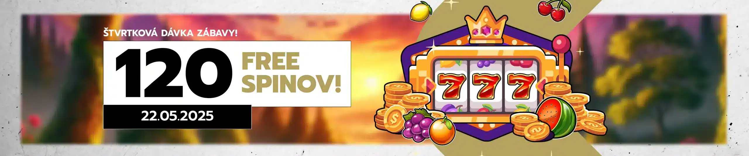 120 free spinov v Slovmatic