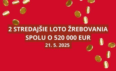 2 Stredajšie Loto žrebovania o pol milión