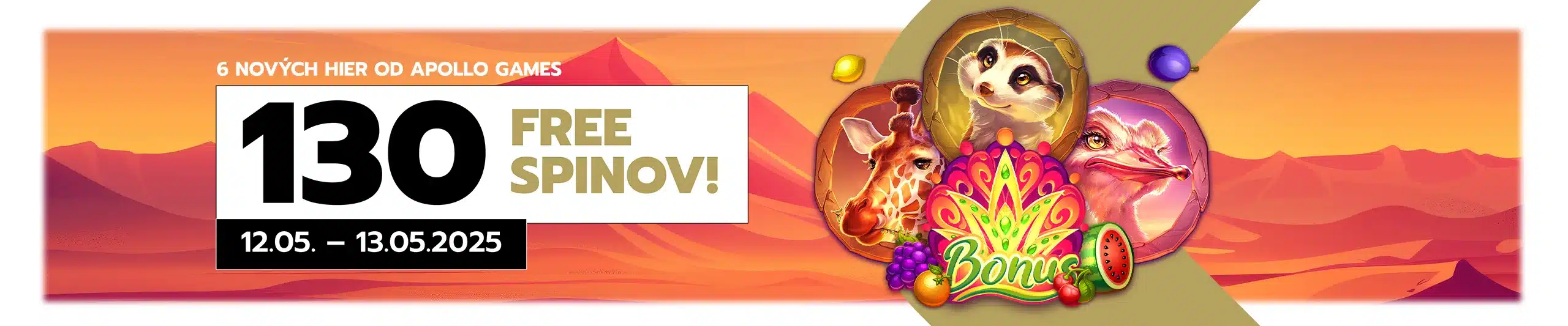 130 free spinov v Slovmatic