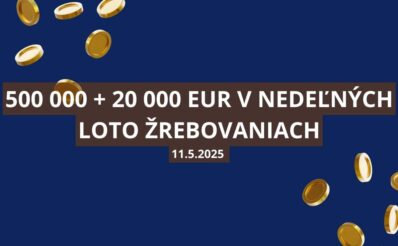 520 000 eur v nedeľných Loto žrebovaniach