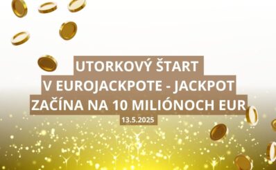Utorkový štart v Eurojackpote - jackpot začína na 10 miliónoch eur