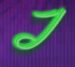 Symbol Písmeno J automatu Banana Rock od Play’n GO