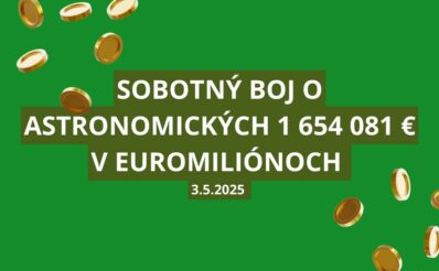 Prvé májové sobotné aprílové žrebovanie v Euromiliónoch