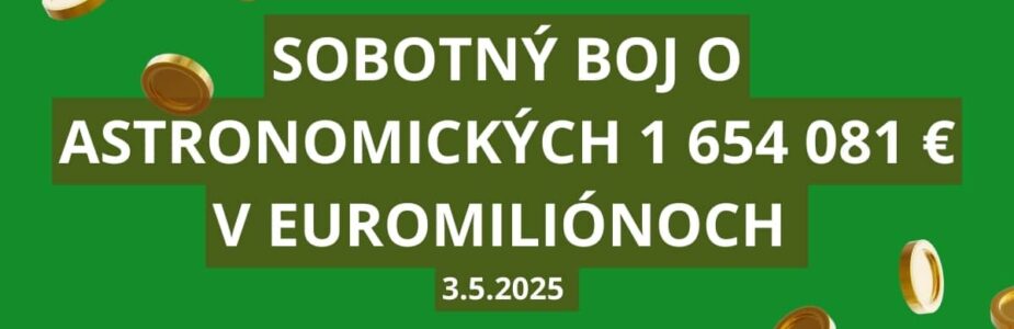 Prvé májové sobotné aprílové žrebovanie v Euromiliónoch