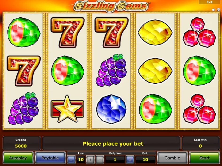 Sizzling Gems od Novomatic