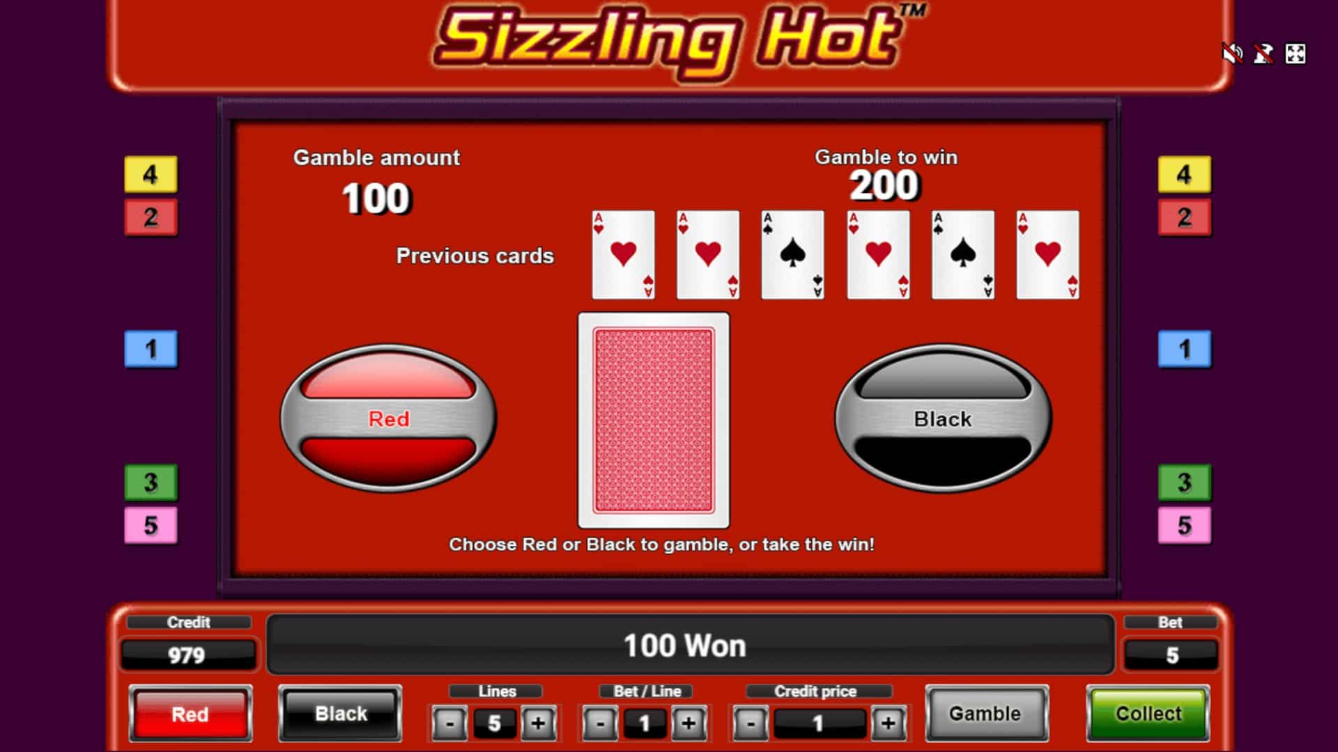 sizzling hot online automat gamble