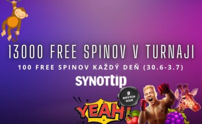 13000 FS + 100 FS bonusy v Synottip kasíne