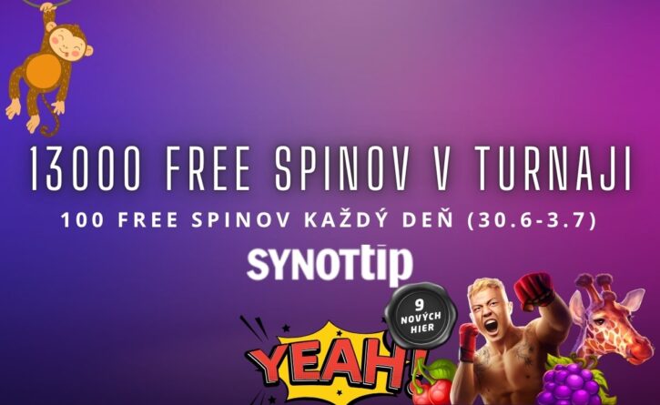 13000 FS + 100 FS bonusy v Synottip kasíne