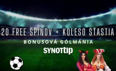 20 FS + koleso šťastia v Synottip kasíne