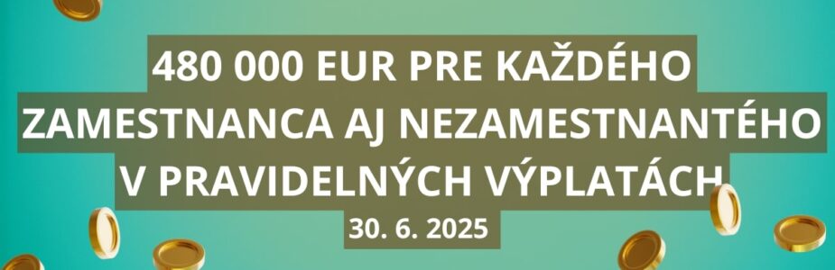 Extra výplata ponúka hlavnú výhru 480 000 eur