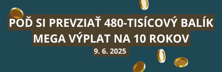 Pondelkové žrebovanie Extra výplaty o 480 000 €