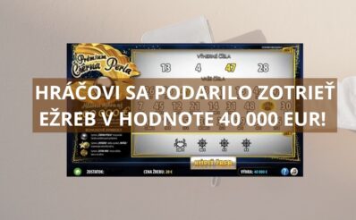 Hráč zotrel 40 000 eur na žrebe Premium Čierna perla