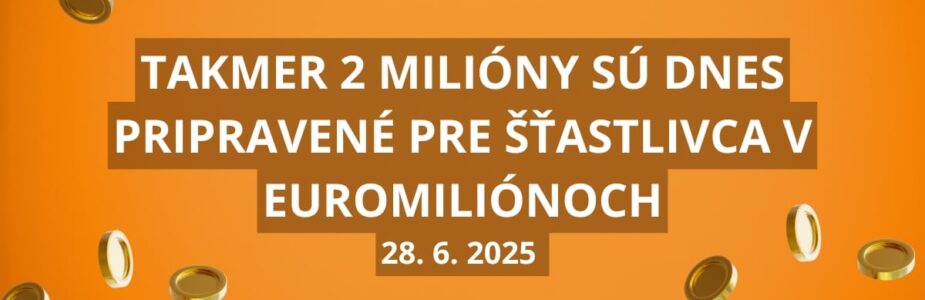 Takmer 2-miliónová sobotná výhra v Euromiliónoch
