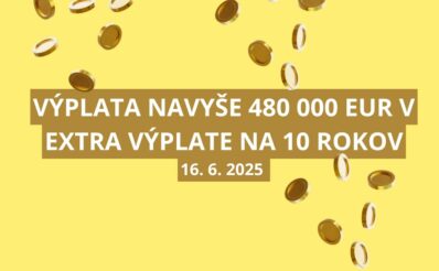 Výplata v Extra výplate v hodnote 480 000 eur