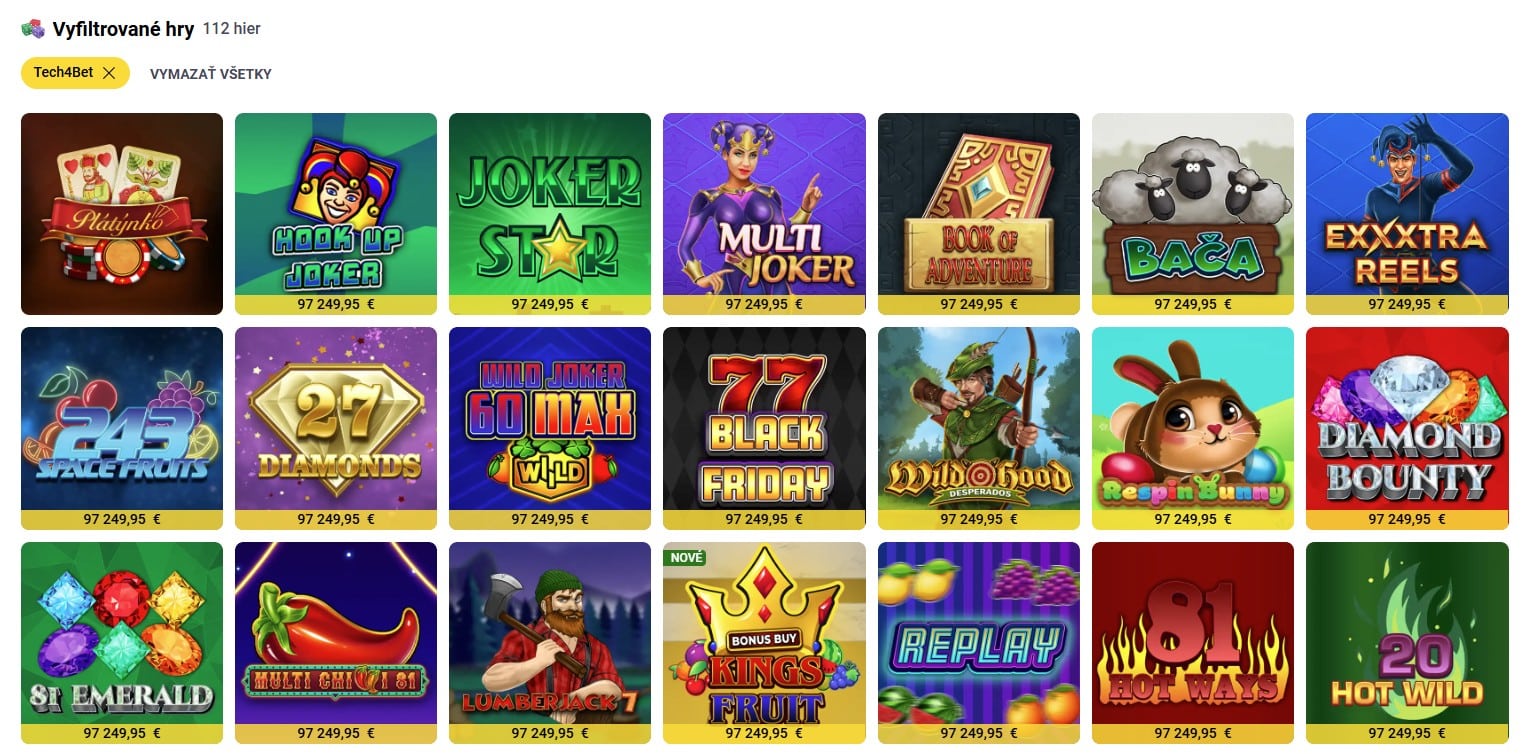 Tech4bet hry vo Fortune
