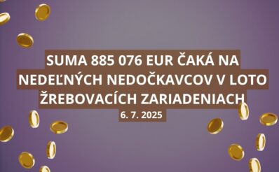 Takmer 900 000 eur v Loto nedeľných žrebovaniach