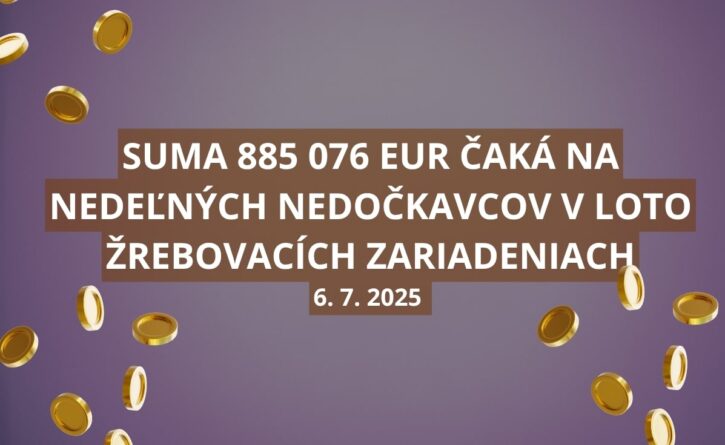 Takmer 900 000 eur v Loto nedeľných žrebovaniach