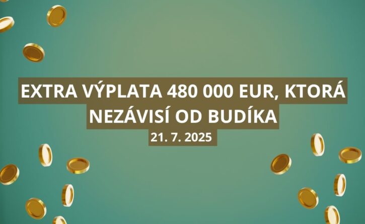 V pondelkovom žrebovaní Extra výplaty hráš o 480 000 eur