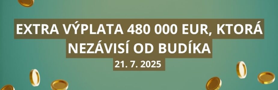 V pondelkovom žrebovaní Extra výplaty hráš o 480 000 eur