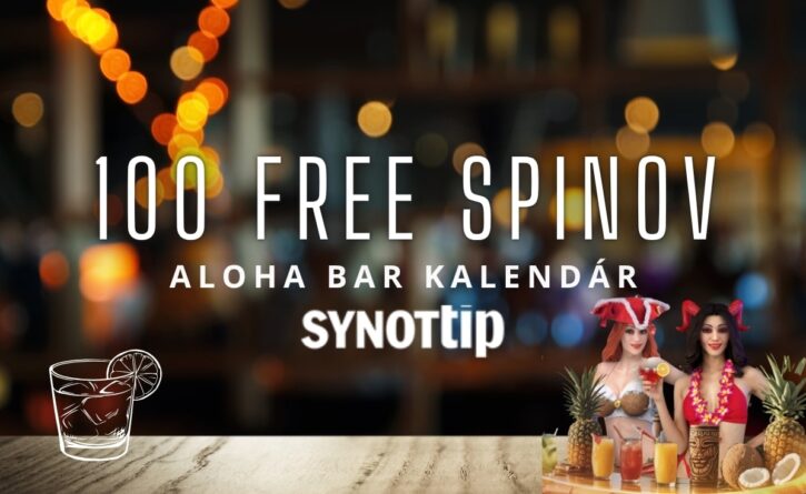 100 FS v Aloha bar kalendár v Synottip kasíne