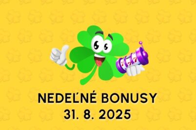 Free spiny a bonusy dnes NEDEĽA 31. 8. 2025 (370 FS)