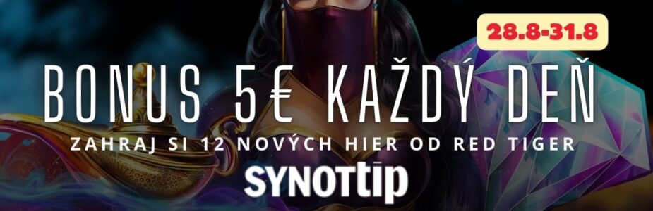 Red tiger v Synottip kasíne
