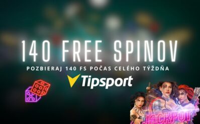 140 FS v Tipsporte kasíne - Jackpotové dni