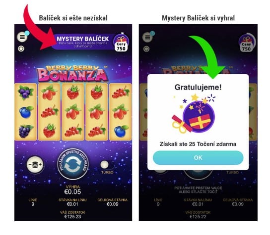 animácia mystery balíčka