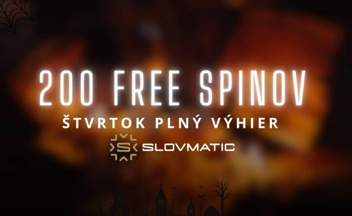 200 free spinov v Slovmatic kasíne