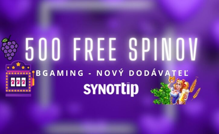 500 free spinov v Synottip kasíne