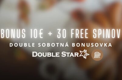 Double Sobotná Bonusovka: 30 free spinov + 10€ bonus