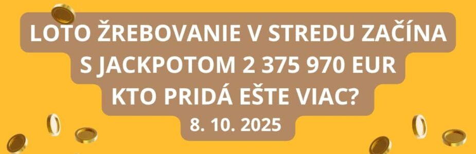 Loto žrebovanie prichádza v stredu s krásnou ponukou