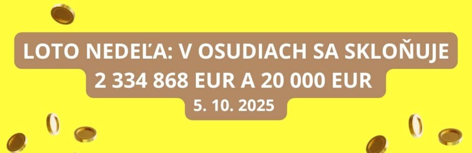 Loto žreboanie v nedeľu láka