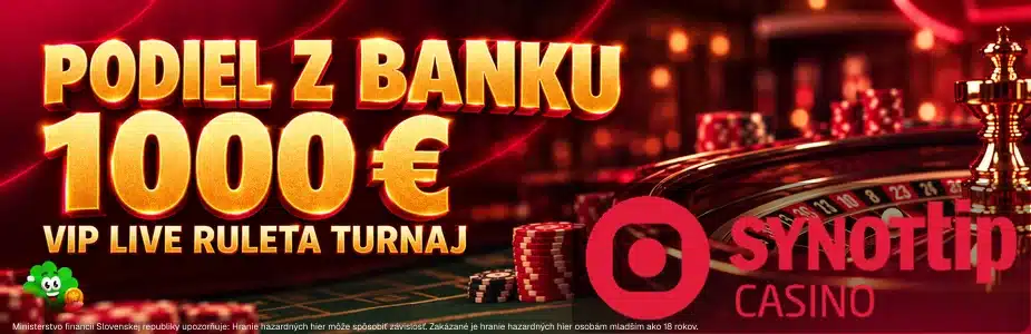 VIP LIVE ROULETTE turnaj v Synottip kasíne