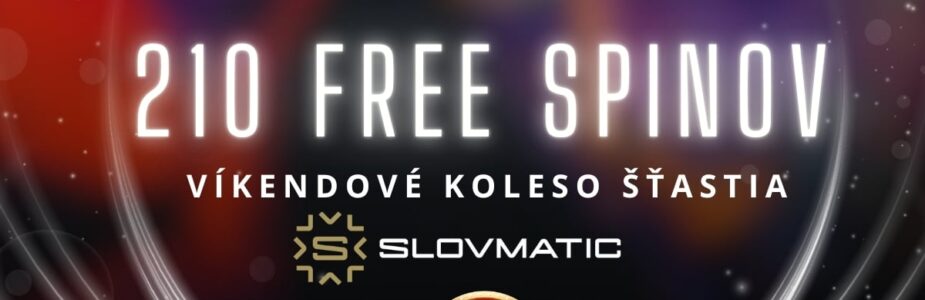210 free spinov v Slovmatic