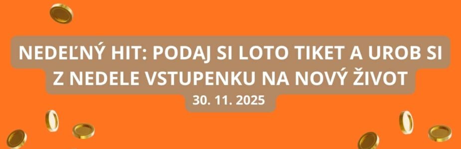 Loto nedeľa je zas tu a s ňou aj nedeľné Loto výhry
