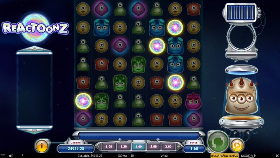 Reactoonz online automat Wild